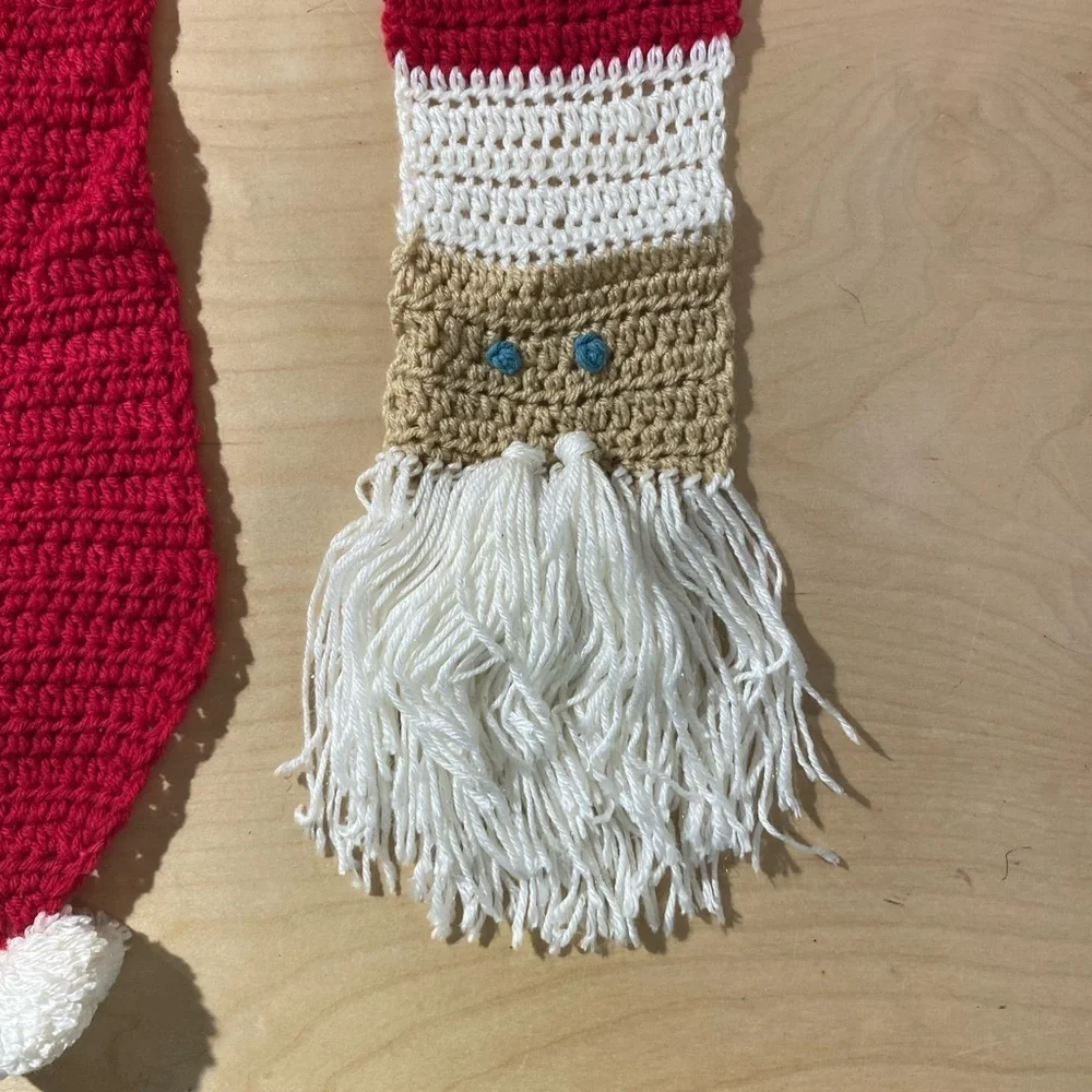 Red and White Crochet Santa Scarf (OT)